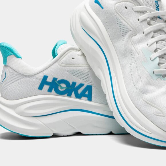 Hoka One Mens Clifton 10 Road Running Shoes - white / skyward blue Men's SZ 10.5 - Picture 16 of 16
